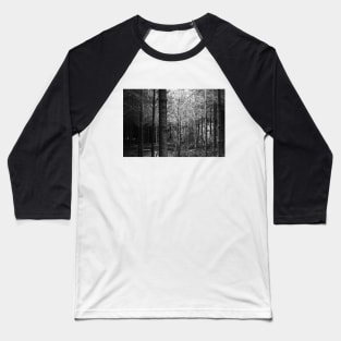 forest in black and white Baseball T-Shirt